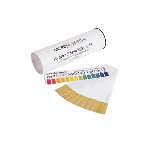 Micro Essential Lab Hydrion pH Spill Stiks 10 each/container 6" L x 1" W, 10PK PLS1559